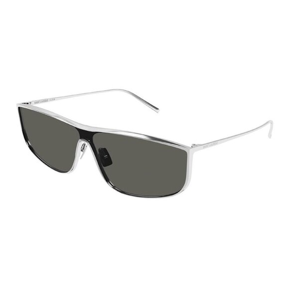 NEW SL605 LUNA 001 SAINT LAURENT SUNGLASSES WOMEN SQUARE SILVER EYEWEAR SL605 - Picture 1 of 5